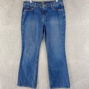 Eddie Bauer Bootcut Jeans‎ Womens 12S Blue Stretch Outdoor Casual Rodeo Western